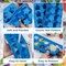 Star-Shaped Silicone Ice Cube Trays – Pack of 3, Easy-Release Molds for Whiskey, Cocktails, Jelly, and Crayons, Blue